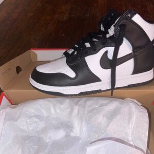 W Nike Dunk High  white and black /8 women